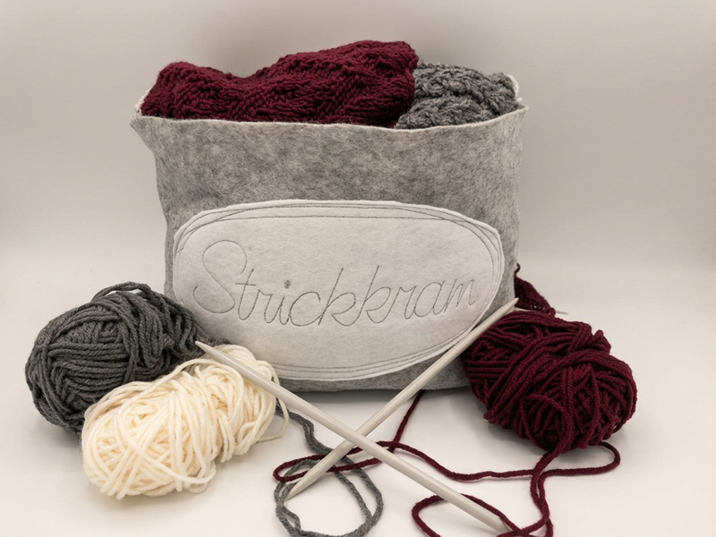 Utensilo Wollkram Häkelkram Strickkram - ITH-Stickdatei